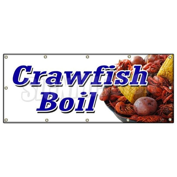 CRAWFISH BOIL BANNER SIGN cajun buggers louisiana crayfish shellfish